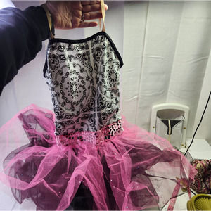 Weissman Black Pink Girls Dance Ballet Adjustable Straps Costume Sz Large Child